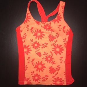 Orange Floral Champion Tank